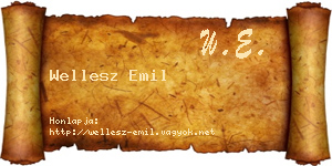 Wellesz Emil névjegykártya
